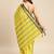 Dark yellow woven silk blend saree with blouse