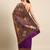 Violet woven paithani silk saree with blouse