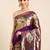 Violet woven paithani silk saree with blouse