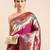 Wine woven paithani silk saree with blouse