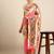 Peach woven paithani silk saree with blouse