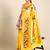 Yellow woven paithani silk saree with blouse