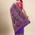 Dark purple woven paithani silk saree with blouse