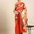 Orange woven paithani silk saree with blouse