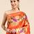 Orange woven paithani silk saree with blouse