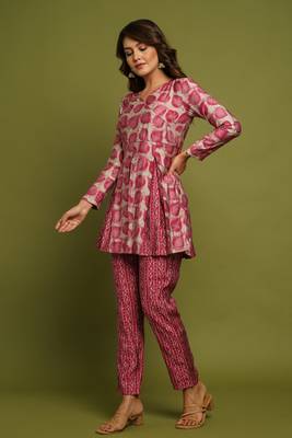 Pink Silk Co-ord Set 2