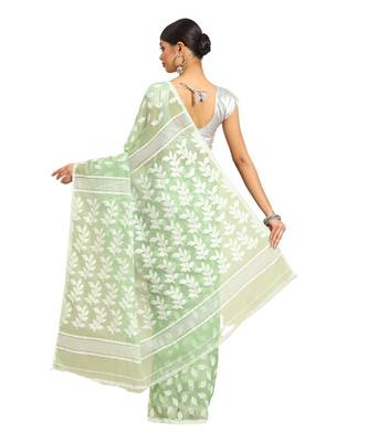 Handloom Jamdani on silk cotton 2