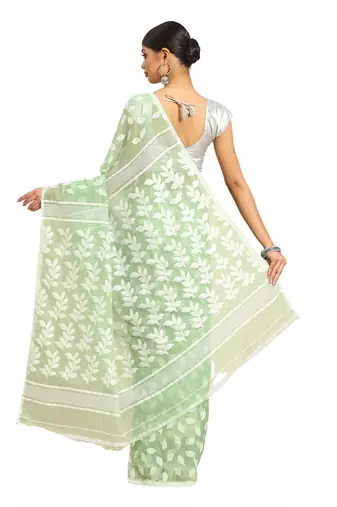 Handloom Jamdani on silk cotton
