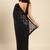 Black embroidered georgette saree with blouse