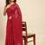 Red embroidered georgette saree with blouse