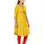 Yellow plain cotton girls-top-bottom
