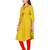 Yellow plain cotton girls-top-bottom