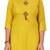Yellow plain cotton girls-top-bottom