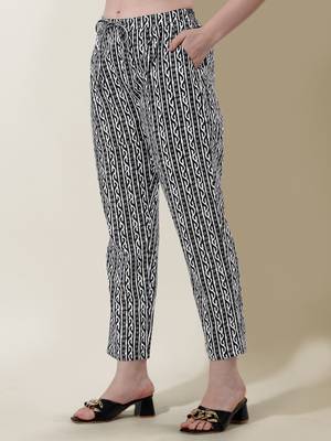 Black White Batik Print Gotta Patti Cotton Kurta With Pant and Dupatta Set 5