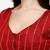 Pujia Mills Women's Phantom Silk Sleeveless Sweetheart Neck Embroiderd Sequins Red Blouse