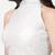 Pujia Mills Women's Georgett Chikankari Work Sleeveless Halter Neck White Saree Blouse