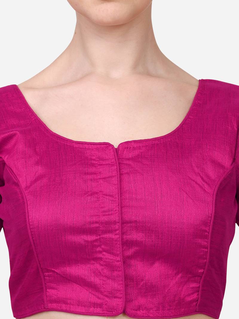 Women's Purple Phantom Silk Readymade Blouse