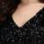 Pujia Mills Women's Velvet Sequins Work Cap Sleeve Readymade Black Saree Blouse
