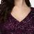 Pujia Mills Women's Velvet Sequins Work Cap Sleeve Readymade Wine Saree Blouse