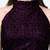Pujia Mills Women's Velvet Embroidery Sequins Work Sleeveless Halter Neck Readymade Wine Saree Blouse