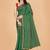 Green printed jacquard saree with blouse