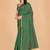 Green printed jacquard saree with blouse