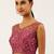 Blouse:- Rose Gold-Toned with Colour Ready to Wear Net Stitched Blouse