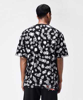 Black Polka Dot Tulle Mens T-Shirt 5