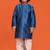 Blue plain silk blend boys-dhoti-kurta