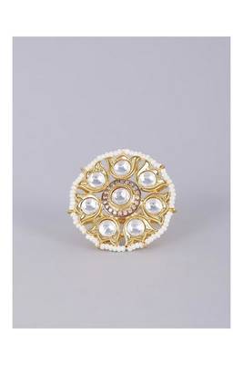 Ring Crafted With Polki And Kundan Embellishments 1