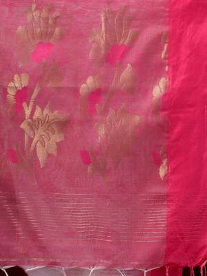 White hand woven silk cotton saree with blouse 4