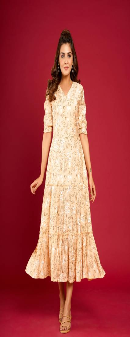 MUSLIN PRINTED DRESS