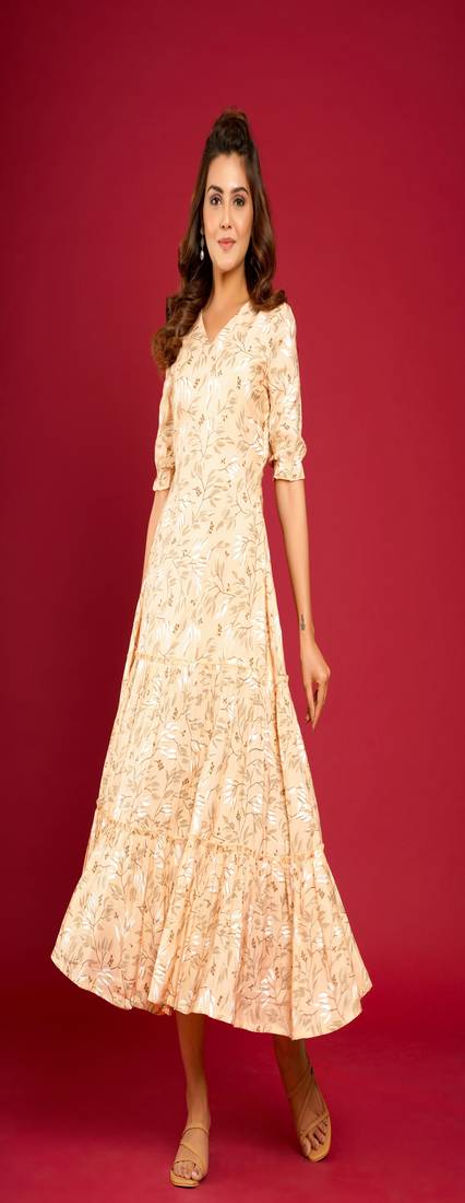 MUSLIN PRINTED DRESS