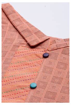 Orange weaved cotton salwar 4