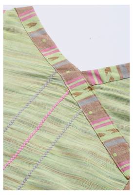 Green weaved cotton salwar 4