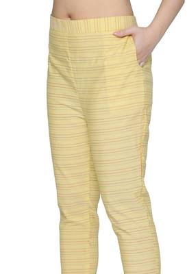 Yellow weaved cotton salwar 3