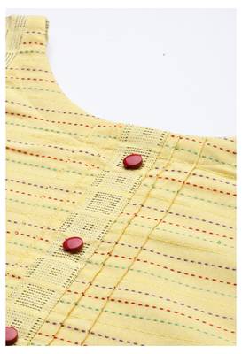 Yellow weaved cotton salwar 4