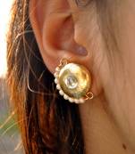 Golden Crescent Earstuds