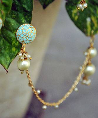 Sajh Dhaj Ke Earrings In Blue. 2