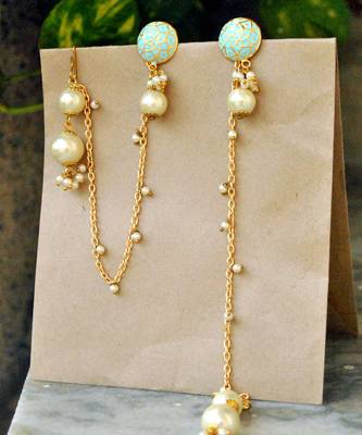 Sajh Dhaj Ke Earrings In Blue. 1