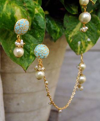 Sajh Dhaj Ke Earrings In Blue. 3
