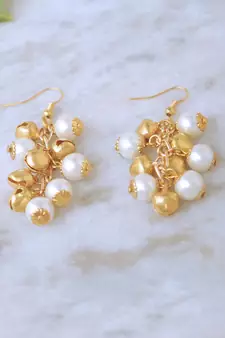 Pearl And Ghungroo Earrings 