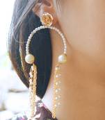 Pearly Inverted Hoops Earrings