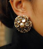 Kundan Flower Stud Earrings