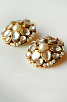 Kundan Flower Stud Earrings