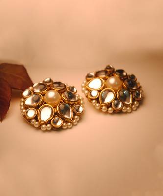 Kundan Flower Stud Earrings 4