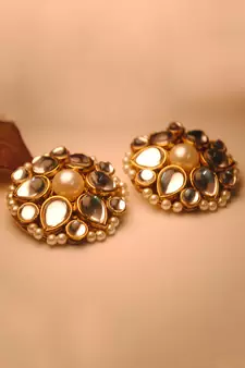 Kundan Flower Stud Earrings