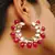 Afreen Hoop Red Earrings