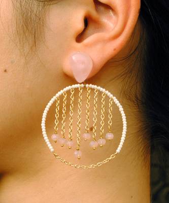 Swinging Lights Hoop Earrings 1