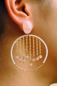Swinging Lights Hoop Earrings